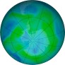 Antarctic ozone map for 2022-01-08